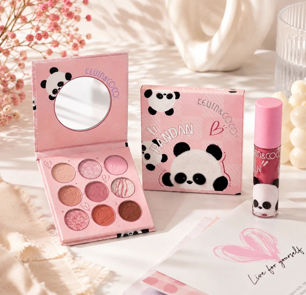 Set Kevin&Coco, Paleta de Farduri pentru Pleoape si Lipgloss