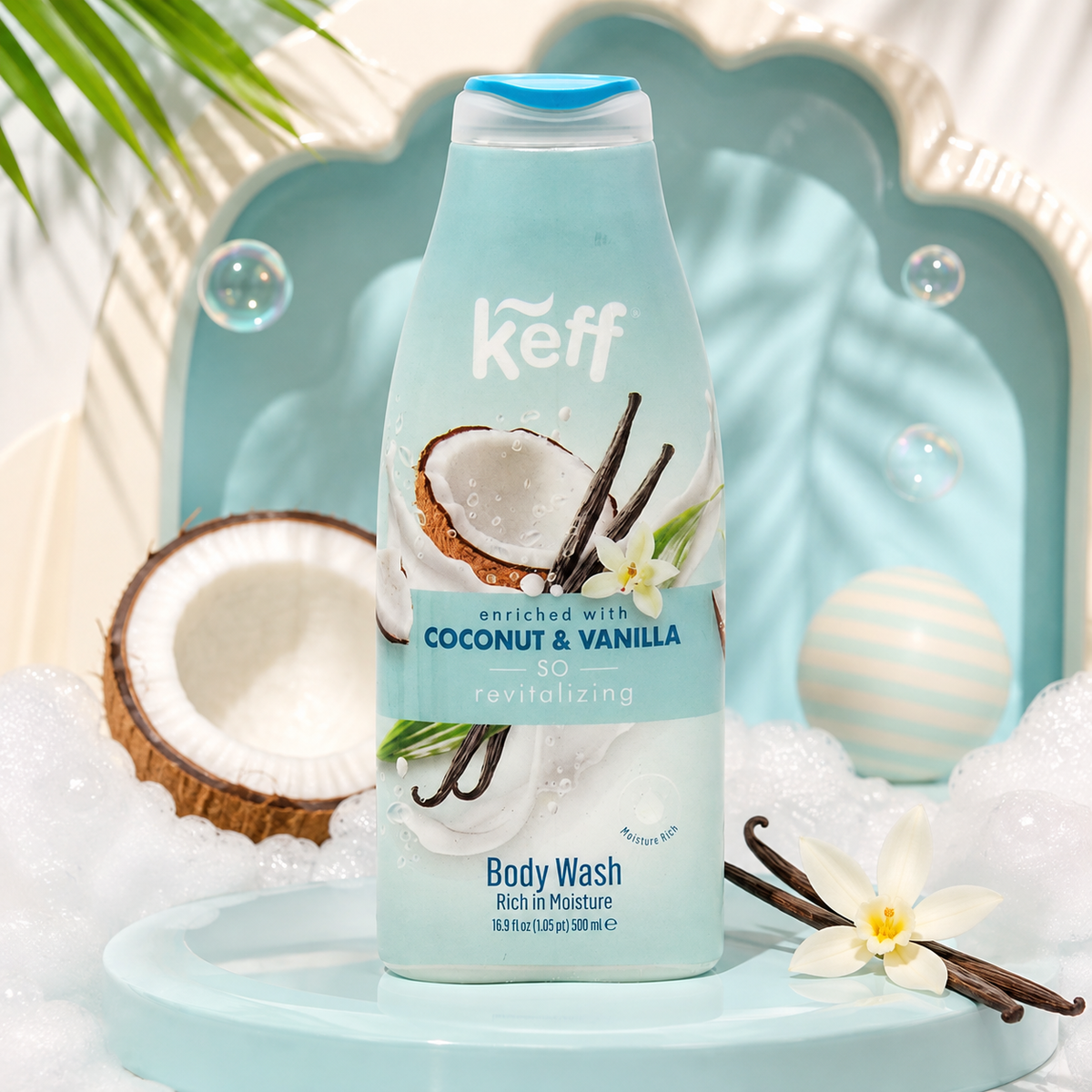 Gel de Dus, Keff, 500 ml Vanilla Coconut