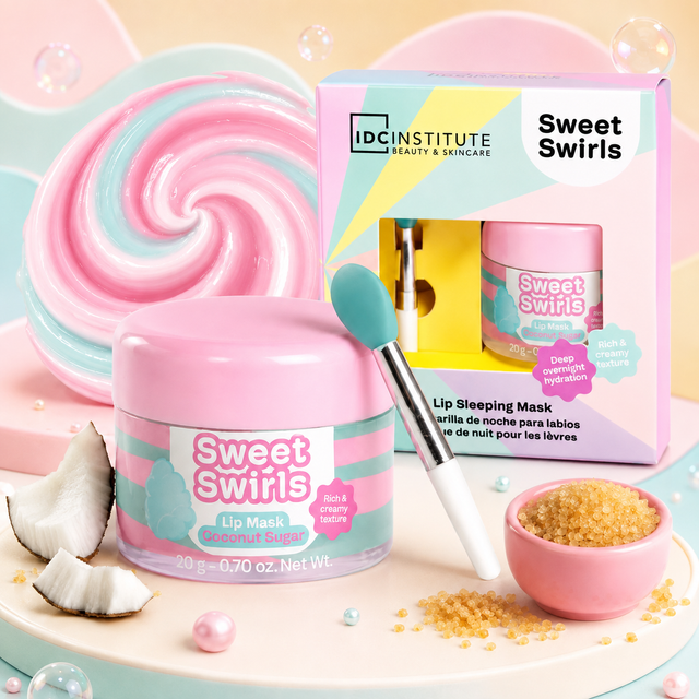 Mască de noapte pentru buze Sweet Swirls Coconut Sugar – IDC Institute, 20 g