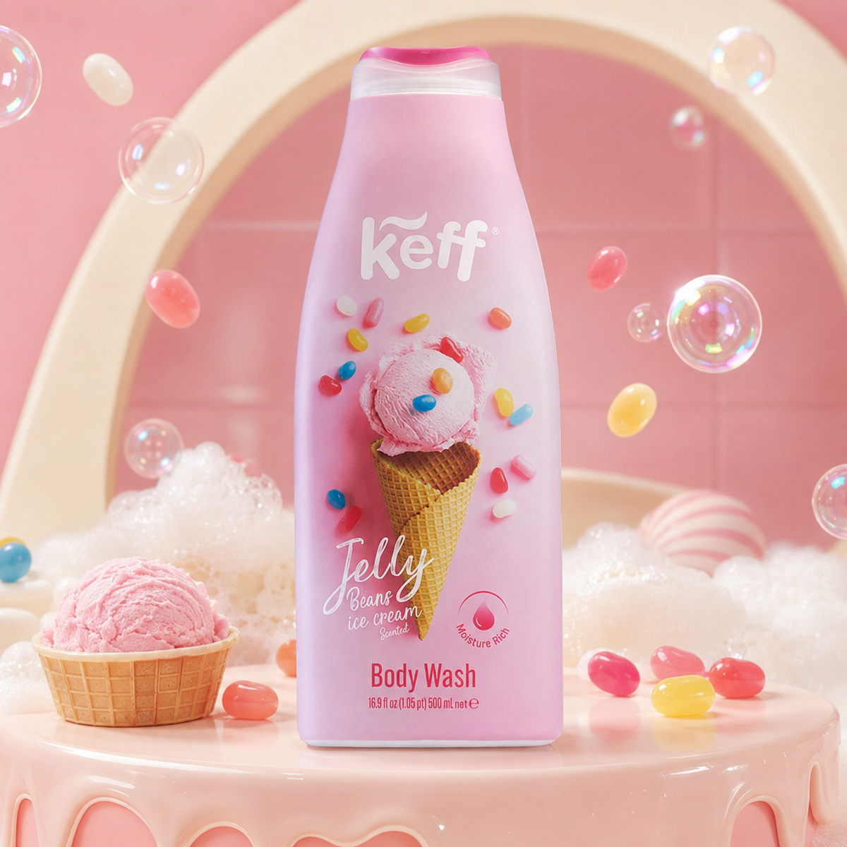 Gel de Dus, Keff, 500 ml Jelly Beans Ice Cream