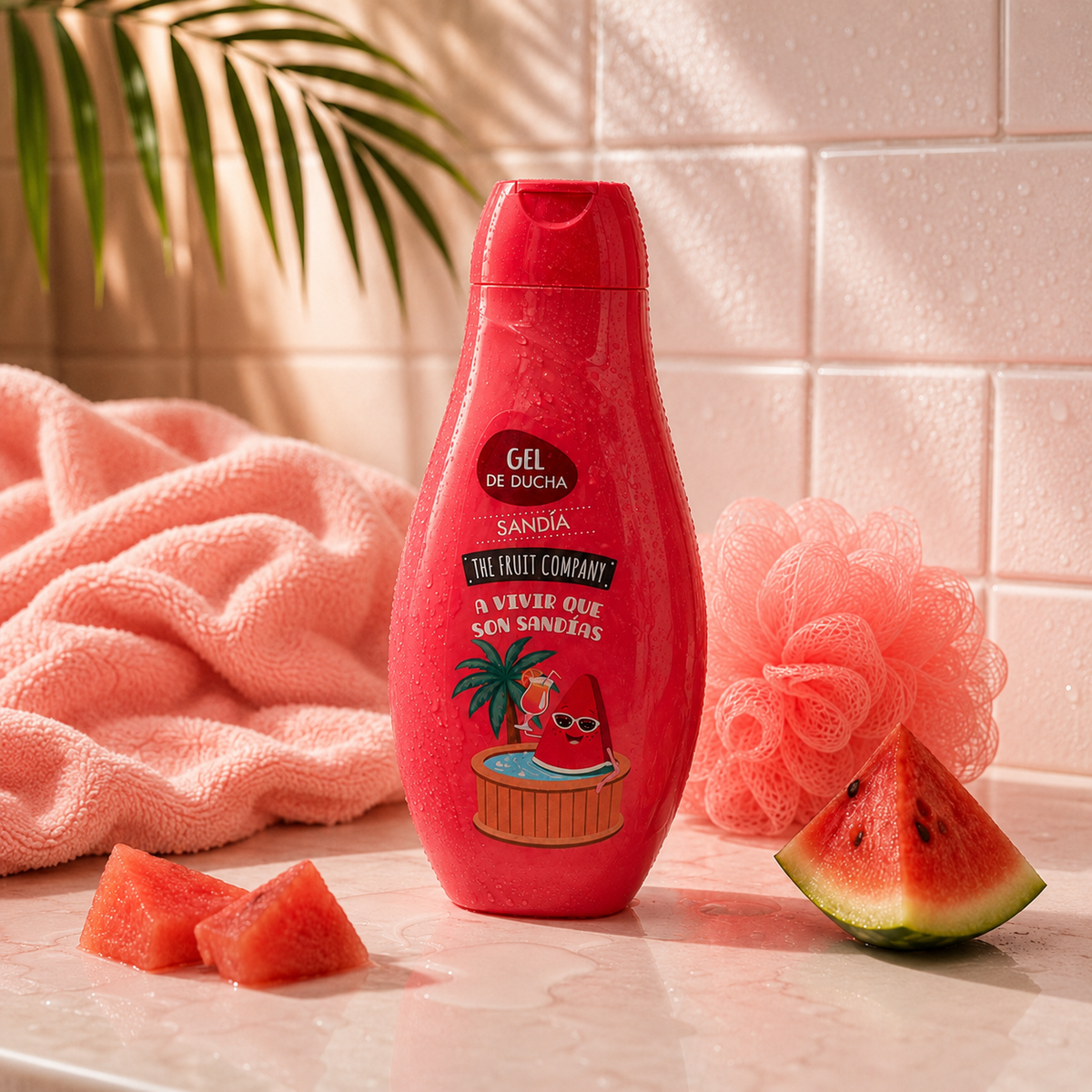 The Fruit Company – Gel de duș Pepene Roșu, 600 ml
