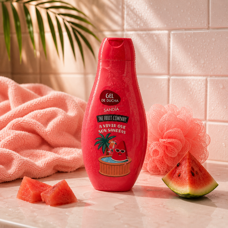 The Fruit Company – Gel de duș Pepene Roșu, 600 ml