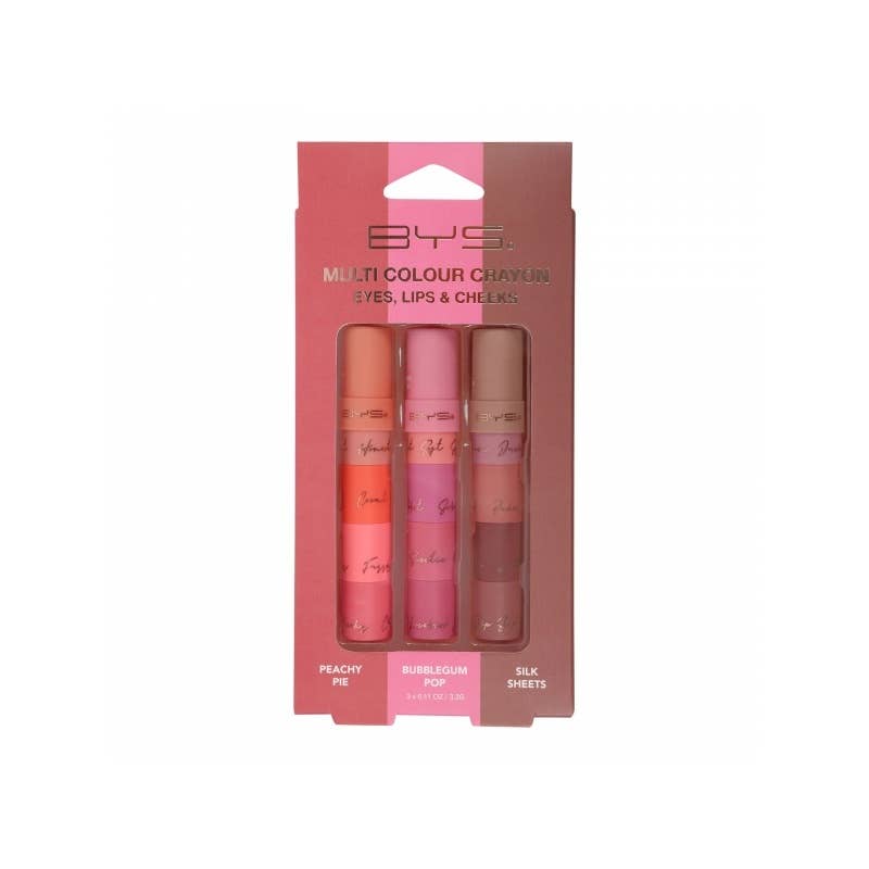 BYS Set cadou cu 3 creioane multicolore 4 în 1