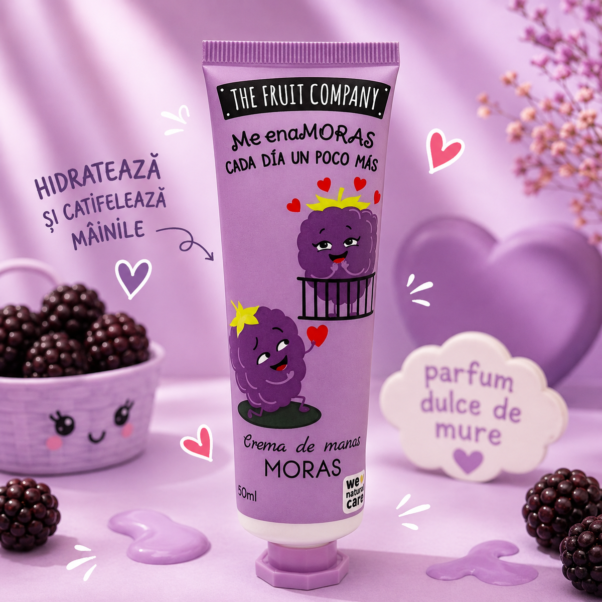 Crema pentru Maini, The Fruit Company, 50 ml Mure