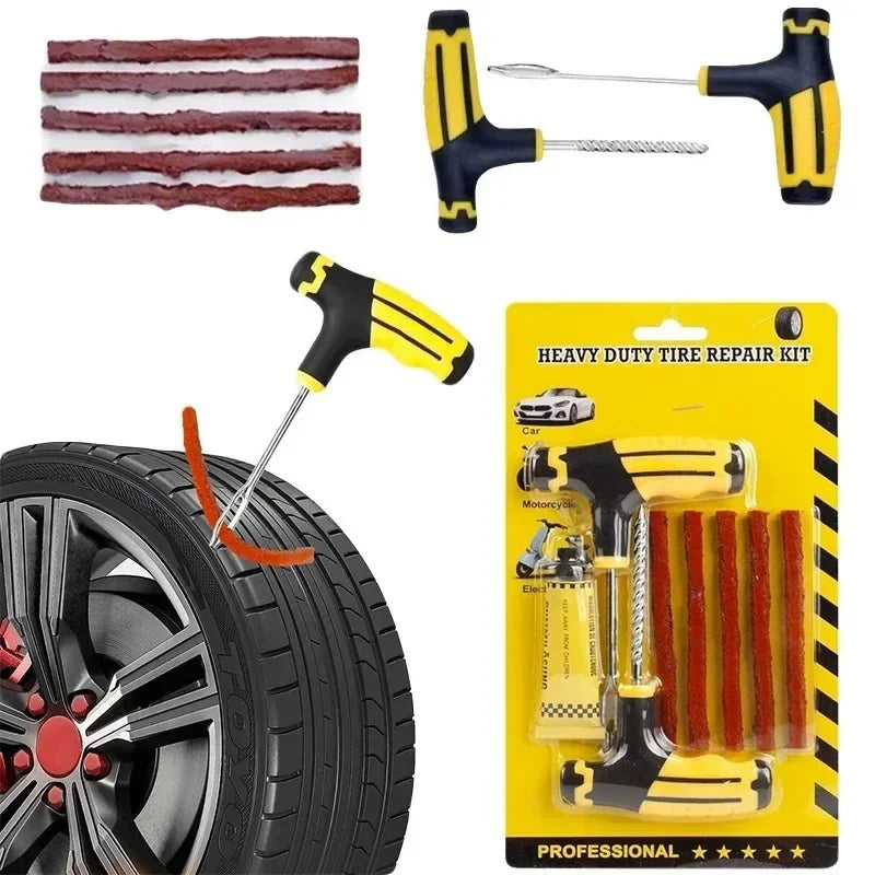 Kit de Reparare Anvelope Auto 5 benzi si 1 lipici