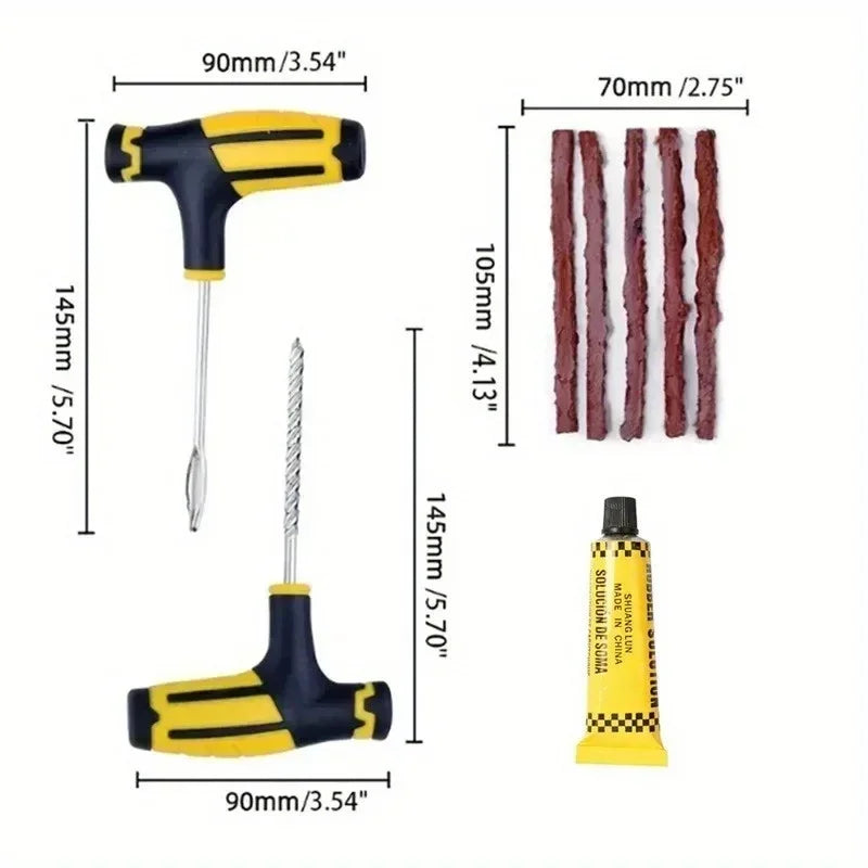 Kit de Reparare Anvelope Auto 5 benzi si 1 lipici