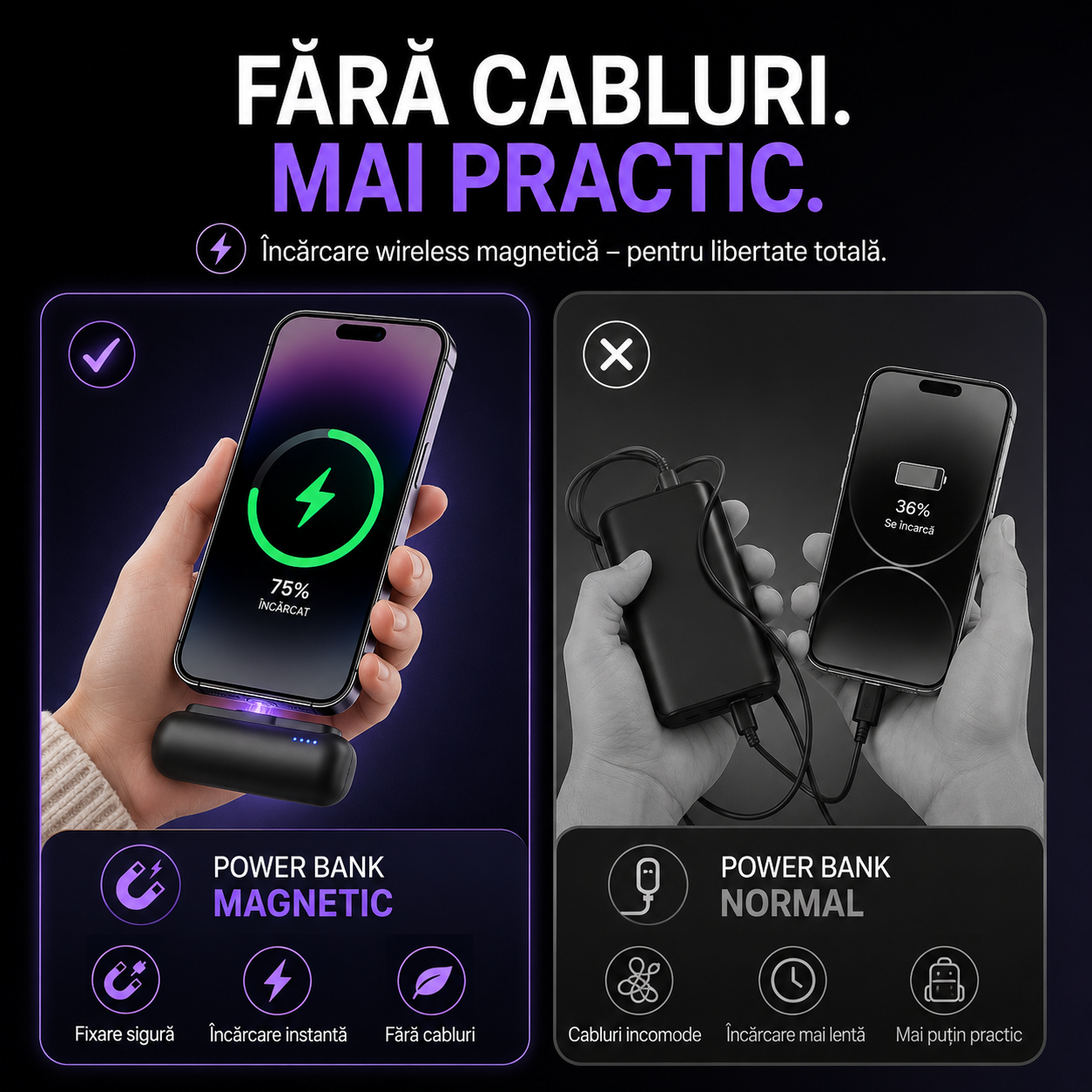 Mini Încărcător Portabil pentru URGENȚE 3000mAh