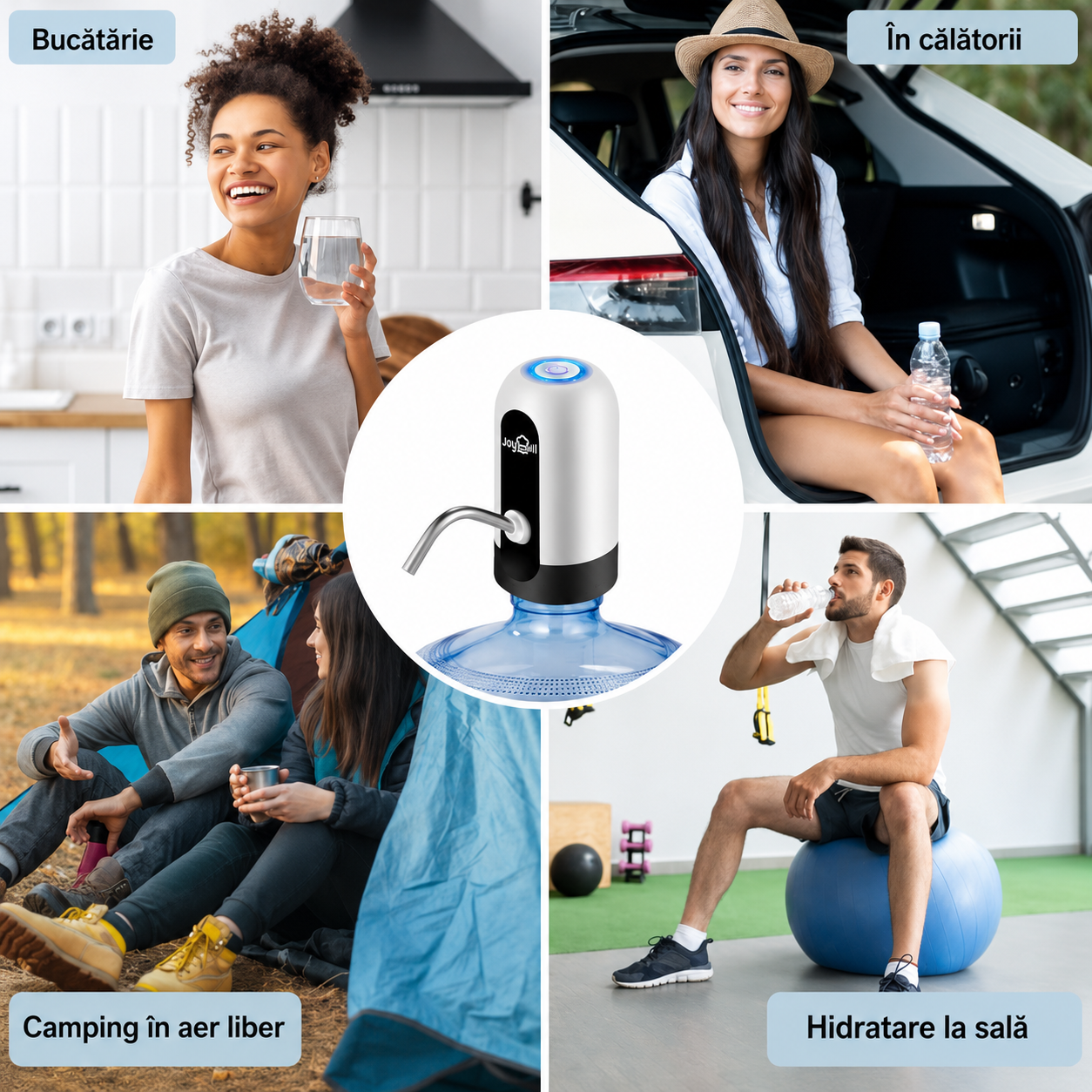 Pompa electrica cu incarcare usb pentru bidoane apa