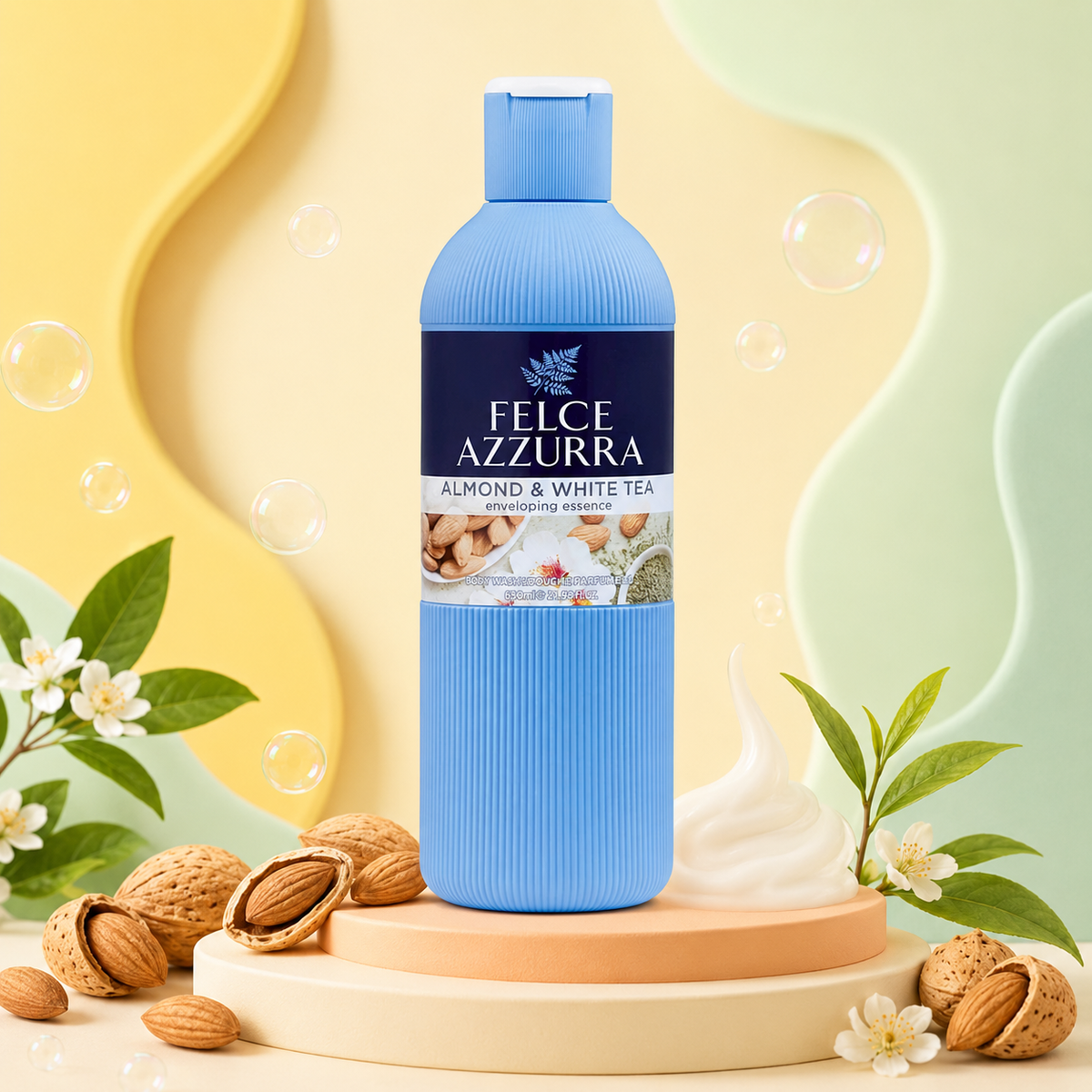 Gel de Dus, Felce Azzurra, 650 ml Almond White Tea