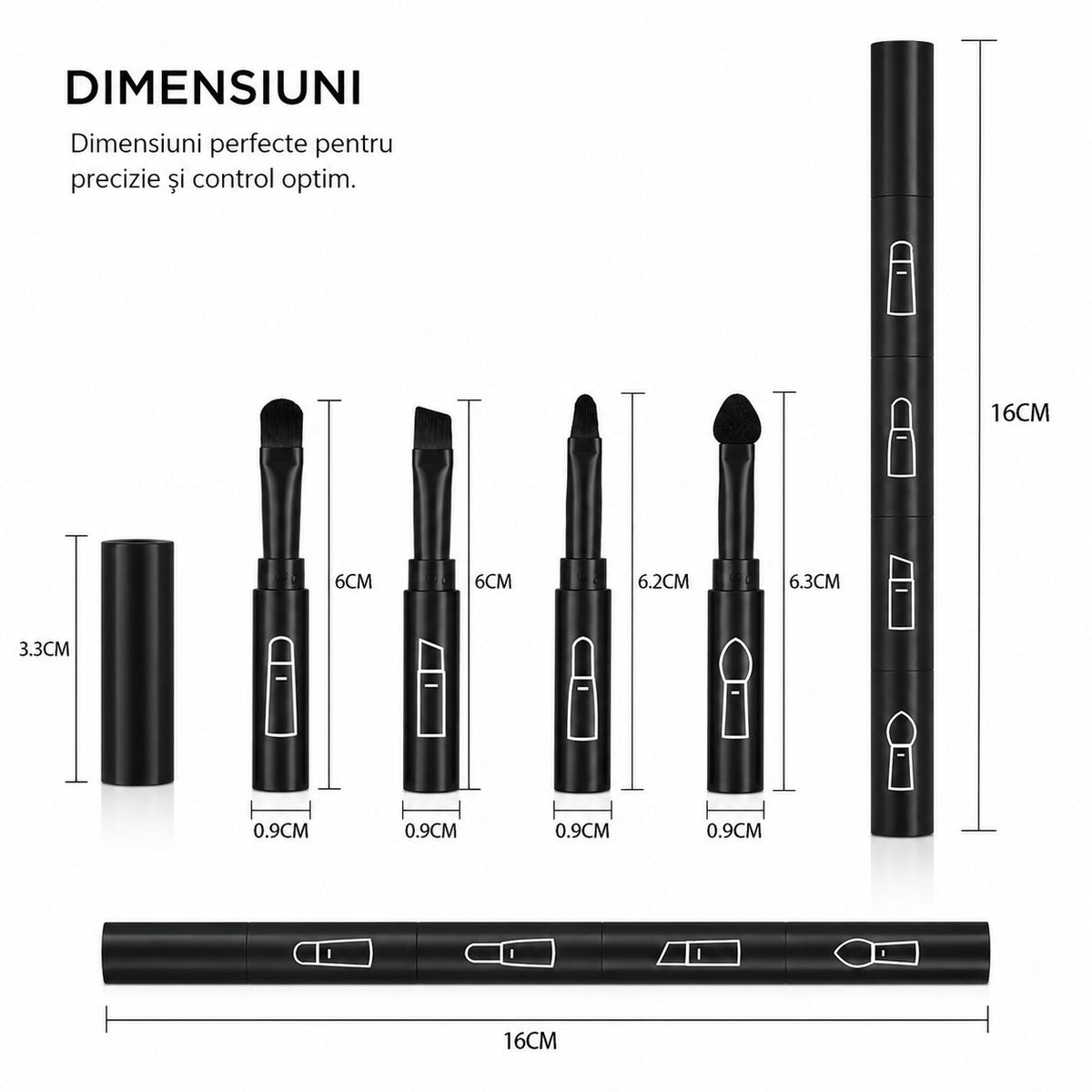 Set pensule de machiaj 4 în 1 ✨